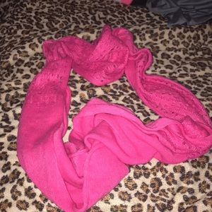 Pink infinity scarf